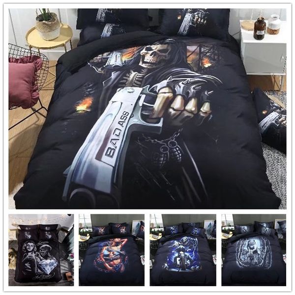 Skull Shooters Movie Duvet Cover Set King Queen Single Size Bed
