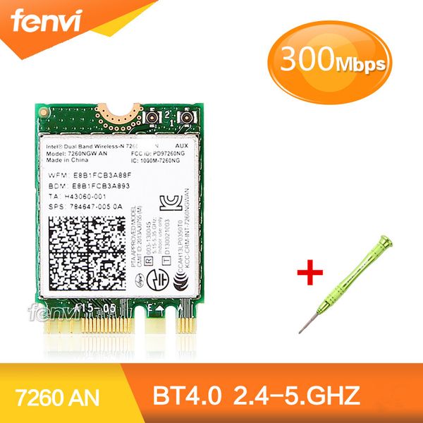 

двухдиапазонный беспроводной-n для intel 7260ngw an 7260 ngff wifi bluetooth 4.0 mini wlan card поддержка ноутбуков hp / asus / acer / dell