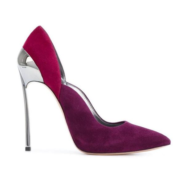 

size 34 to 42 fuchsia suede wedding shoes luxury women's high heels designer heels tradingbear, Black