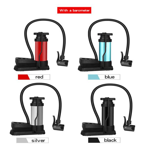 

high pressure aluminum alloy bike inflator foot pump portable bicycle accessories basketball bicycle electric motorcycle car