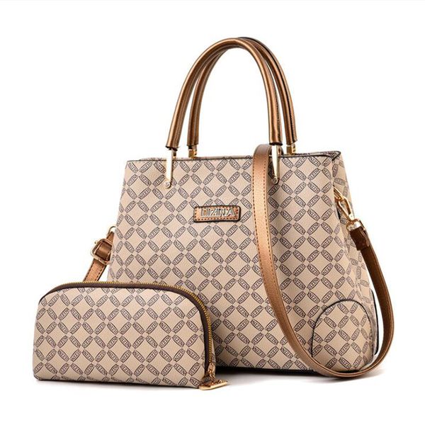 

women purses and handbags luxury designer in large size 2 pcs/set women's fashion bag classic sac a mains femme crossbody bag
