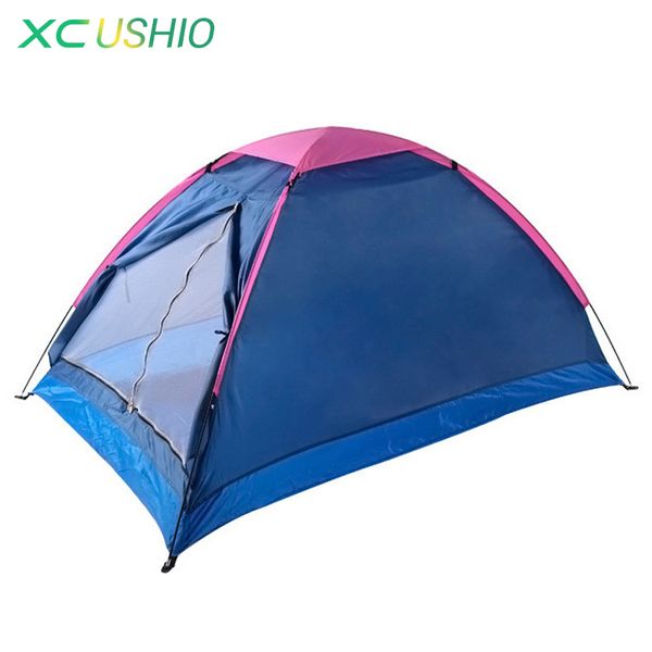

cubic tentsingle layer 2 person outdoor camping tent mosquito net waterproof summer hiking tent fast shipping