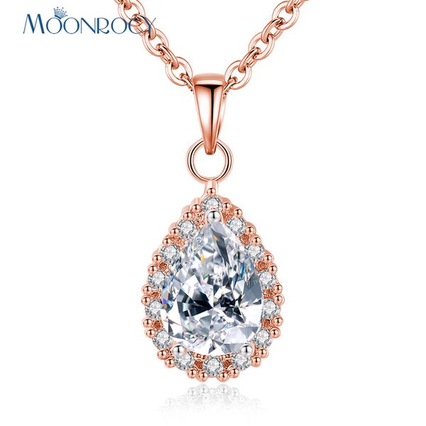 

moonrocy rose gold color silver color cz chokers crystal wedding necklace simple style for women girls drop shipping jewelry