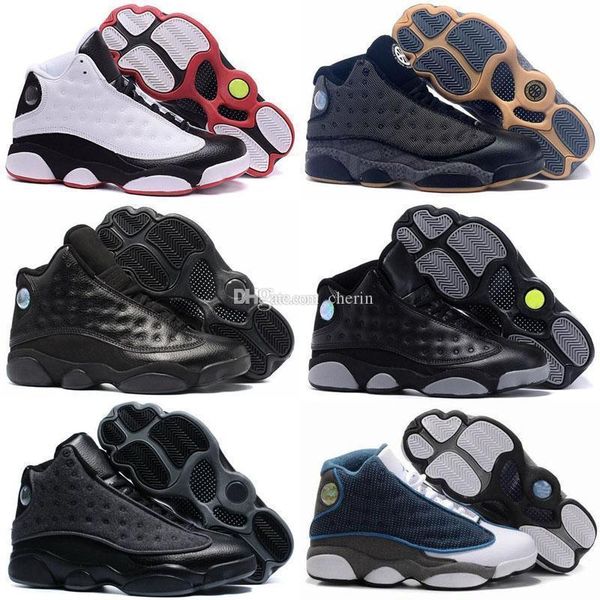 

boxcat with 13 og black new men basketball shoes 3m reflect 13s black cat athletics sneakers shoes for men us 8-13