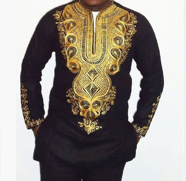 

africa clothing african dashiki traditional dashiki maxi man shirt 2018 brand new ethnic printed long sleeve shirt chemise homme, Red