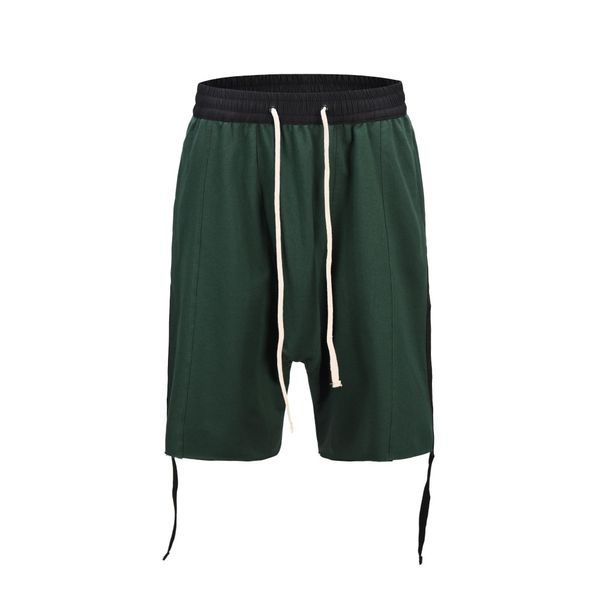 

hip hop streetwear belted drop crotch shorts kanye west stylish, White;black