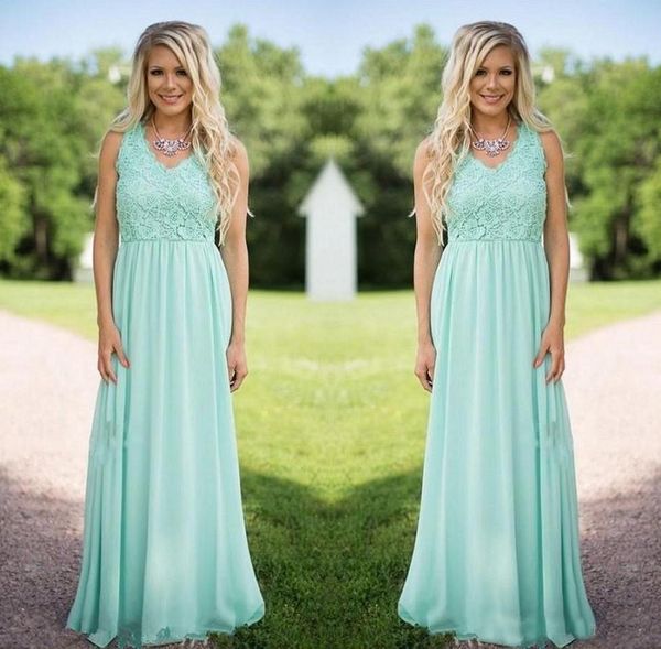 

2019 Cheap Deep V Neck Bridesmaid Dresses Chiffon Summer Sleeveless Floor-Length Bridesmaid Wedding Party Dresses
