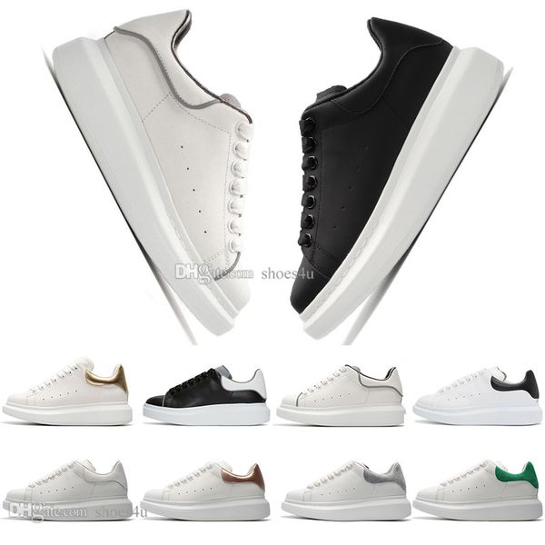 

2019 Designer Men Shoes Fashion Luxury Women Shoes Men's Leather Lace Up Platform Oversized Sole Sneakers White Black Casual Shoes With Box