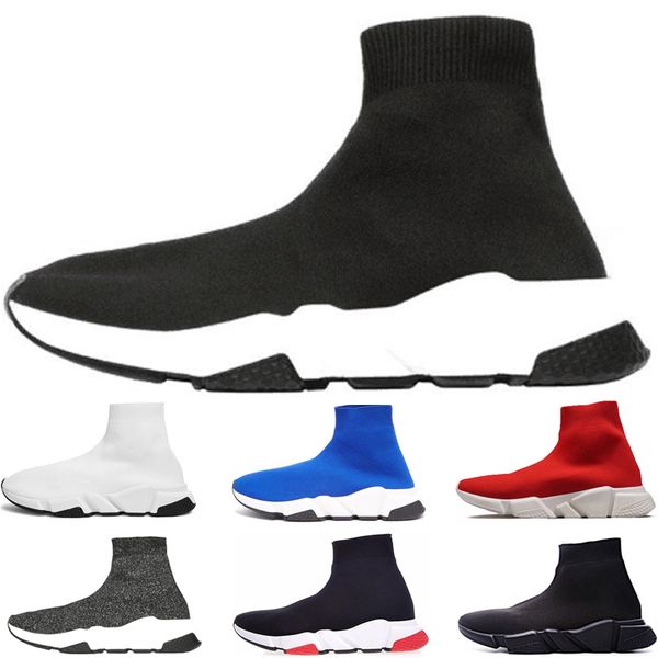 

designer speed trainer sneakers for men women triple black red blue grey casual shoes fashion socks sneaker jogging shoes size 36-45