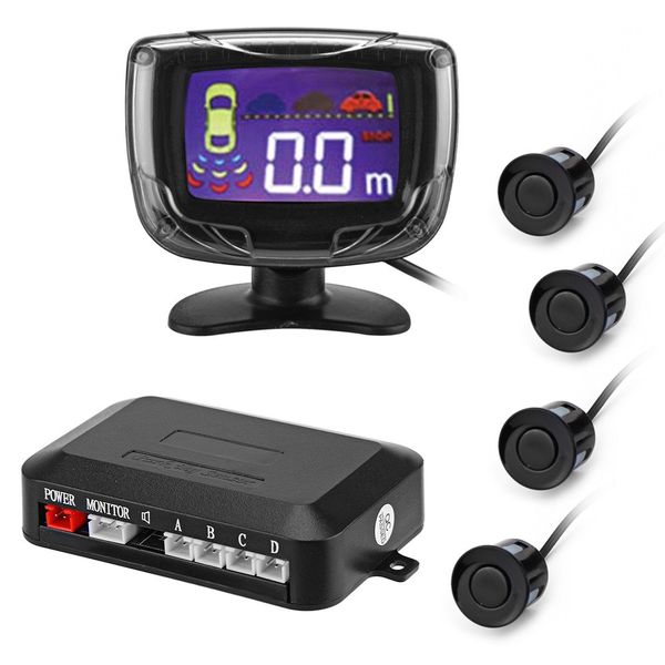 

lcd car parking sensor backup reverse rear view radar alert alarm system with 4 sensors ing
