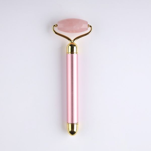 

luxury electric wholesale electric vibrating massage beauty bar rose quartz jade stone roller for face lifting