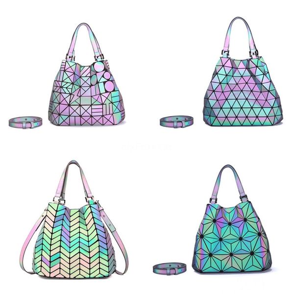 

arliwwi brand luxury shiny rainbow color floral designer tote bags for women pu luminous female handbags t200511 #369