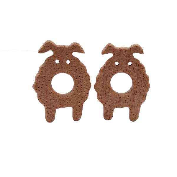 

деревянные прорезыватели овец природа детские прорезыватели зубов игрушка органические экологически чистые древесины прорезыватель держатель