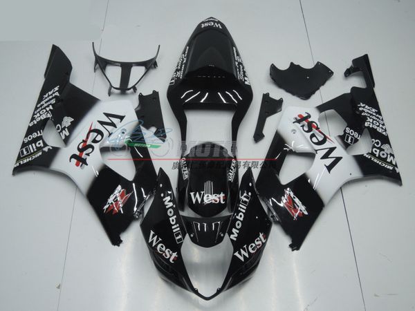 

4 gifts injection mold new abs motorcycle full fairings set fit for suzuki gsx-r1000 k3 2003 2004 03 04 gsxr1000 bodywork set black west