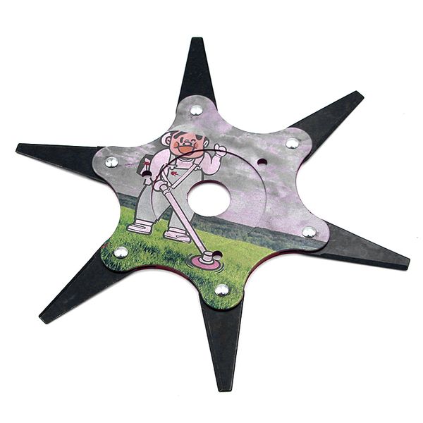 

six-leaf knife farm mower, lawn machine, carbide, blade lawn mower blade manganese steel grass trimmer brush cutter head
