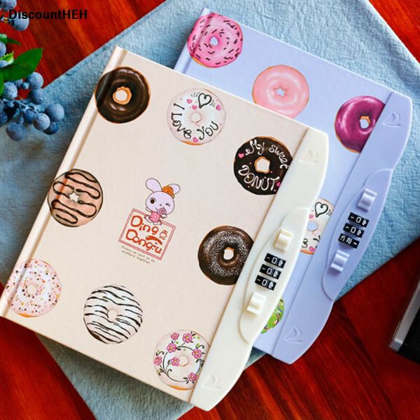 

student diary copy book children gift pretty random color password notebook, Purple;pink