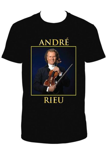 

andre rieu black short sleeve crew neck cotton tshirt, White;black