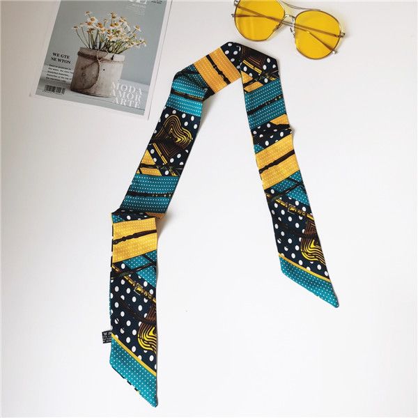 

мода способна группа шелка волос шелка леди лук шарф мешок способ декоративные ленты напечатанных шарфом 90 * 5см 369