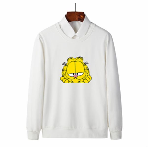 

mens and womens brand sweatshirt boys solid color womens cartoon print clothes youth casual clothes garfield print clothing 2019, Black