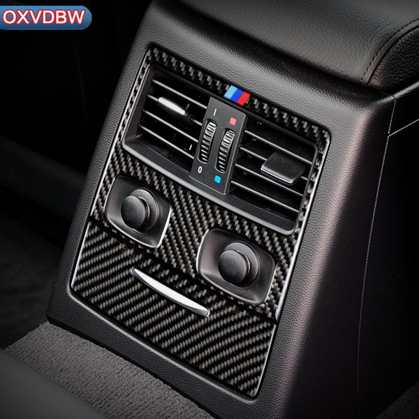 2019 For Bmw E90 Interior Carbon Fiber Rear Air Condition Vent Cover Trim Air Outlet Decor Car Styling Stickers 3 Series Accessories 2005 2012 From