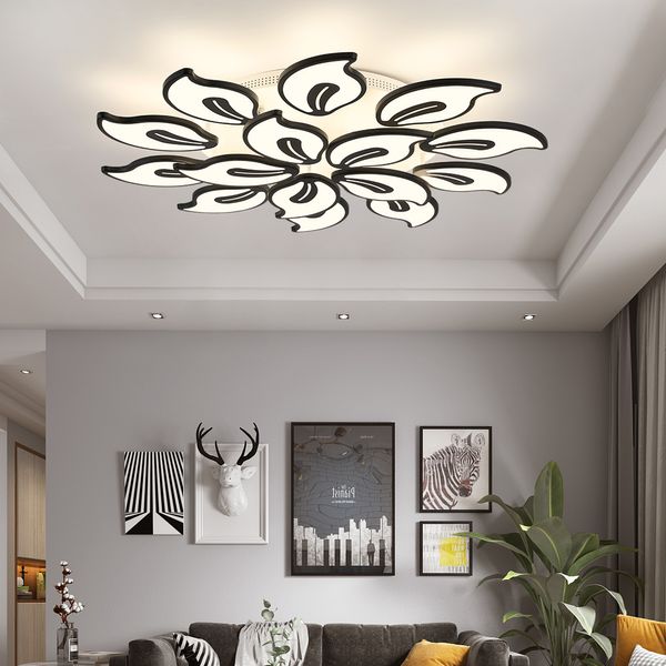 Moderne Glanz-LED-Deckenleuchter-Beleuchtungslampe im Wohnzimmer, Küche, Schlafzimmer, Esszimmer, Zuhause, Art-Deco-Luxusleuchte