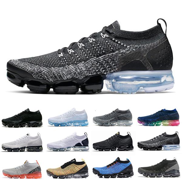 

oreo knit 1.0 2.0 3.0 mens running shoes fly triple white black heritage air cushion trainer men women sports sneakers