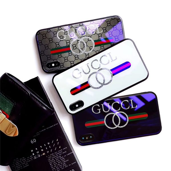 

Роскошные чехлы для телефонов стеклянная крышка для Apple iphone 7plus X XR xs max защитные че