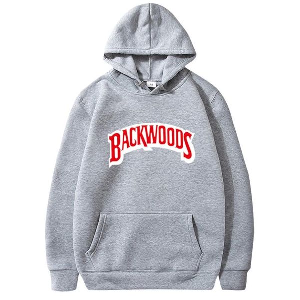 

винтовая резьба манжеты толстовки уличная одежда backwoods hoodie мужская мода осень зима хип хоп толстовка пуловер, Black