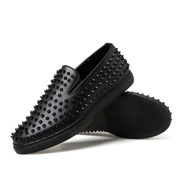 

designer mens casual shoes loafers luxury for male sneakers plus size leather shoes zapatos de hombre sneaker cs02, Black