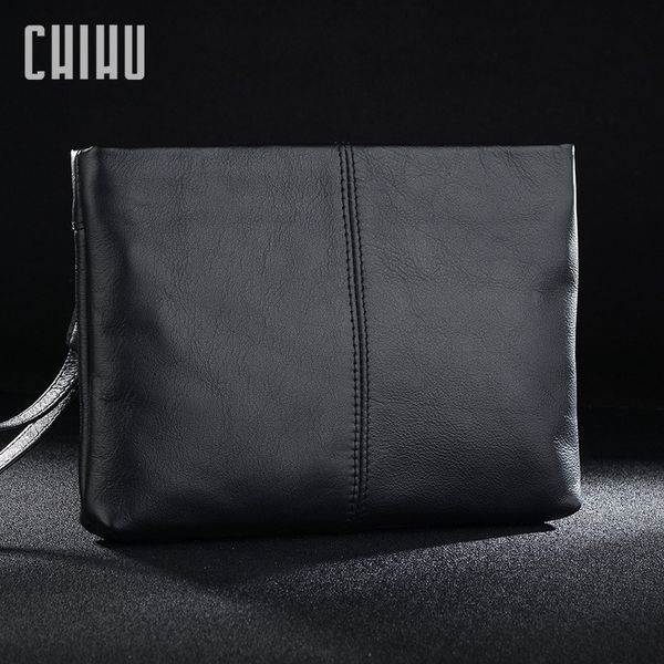 

casual cowhide hand youth simple soft leather men's hand casual cowhide hand youth handbag simple soft leather men's bag, White