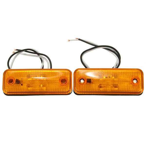 

2pcs 4 led side marker light indicator lamp bus truck trailer lorry caravan 10~30v e8