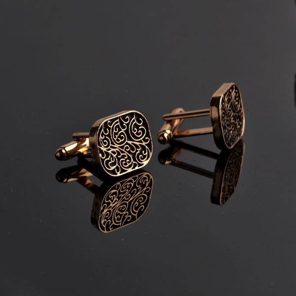 

the high-end men's shirts cufflinks collocation accessory accessoriesgifts classic mens fashion design carving high-quality cufflinks, Silver