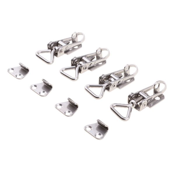 

4pcs boat stainless steel locker hatch 1'' latch fastener clamp adjustable
