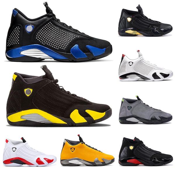 

hight quality jumpman 14 spm x royal-blue thunder mens basketball shoes 14s reverse ferr yellow candy cane black toe men designer shoes