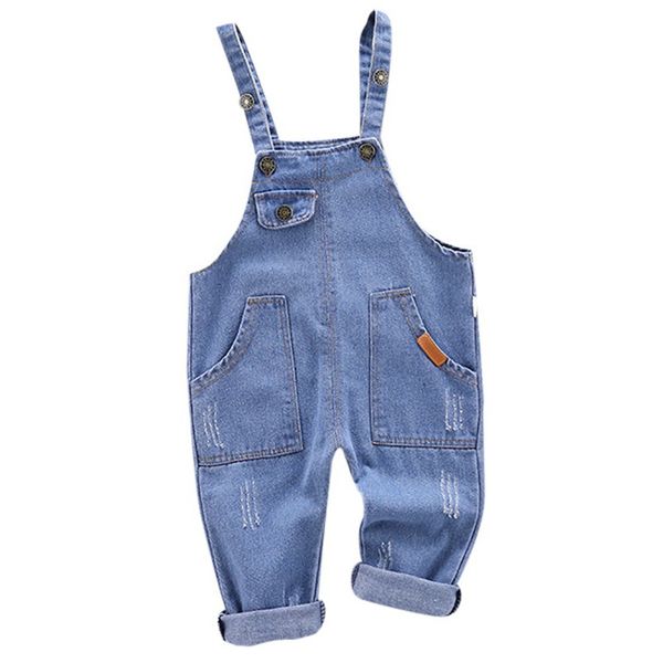 

baby boy overalls bib child denim pants infant jumpsuit children's clothing fashion romper kids jeans spring autumn, Blue
