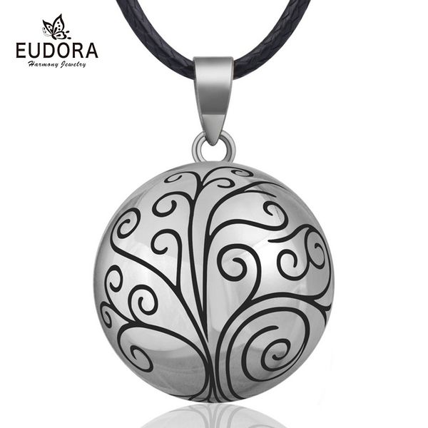 

eudora 20mm tree of life mexican bola harmony chime ball angel caller pregnancy pendant necklace for women fine jewelry n14nb316, Silver