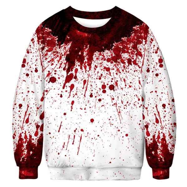 

sweatshirt men 2019 new hoodies mens casual scary halloween 3d print hoodies party long sleeve hoodie blouse sweatshirts, Black