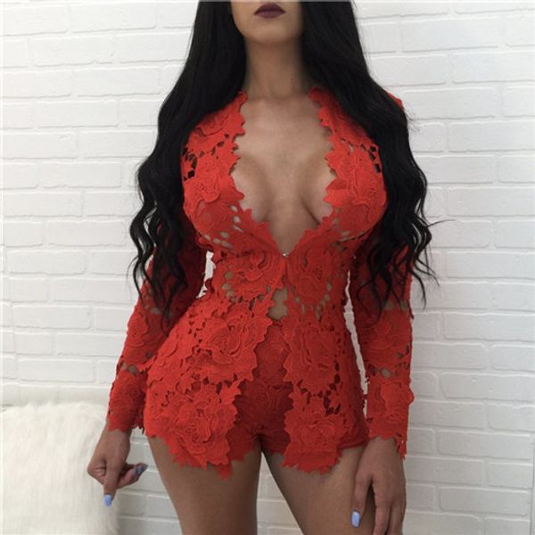 

Women Summer 2Pcs Lace Pants Crew Neck Long Sleeve Fashion Female Clothing Sexy Night Club Style Sets