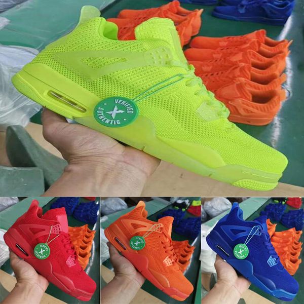 

Best Quality 4 Volt Men Basketball Shoes designer mens Hyper Royal Total Orange University Red new Outdoor Athletic Sneaker Shoes 40-47