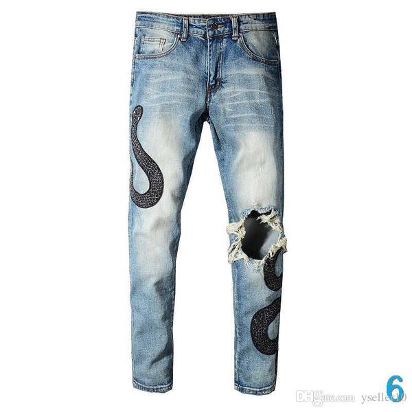 

дизайнерские мужские джинсы модные джинсы мужские джинсовые брюки хип хоп повседневные твердые классические прямые джинсовые джинсы размер 3, Blue