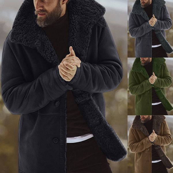 

vogue men winter jacket wool warm faux coat casual long nice new brand milltary manteau homme hiver plus size 5xl men clothes, Black;brown