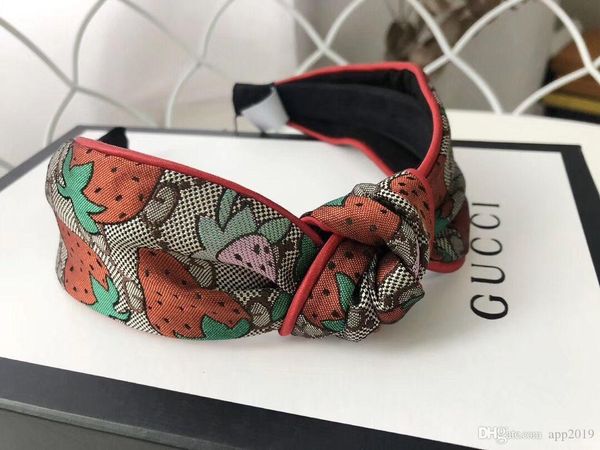 

womens brand silk headbands brand strawberry design hair bands head scarf for women girl headwraps gifts n0320, Silver