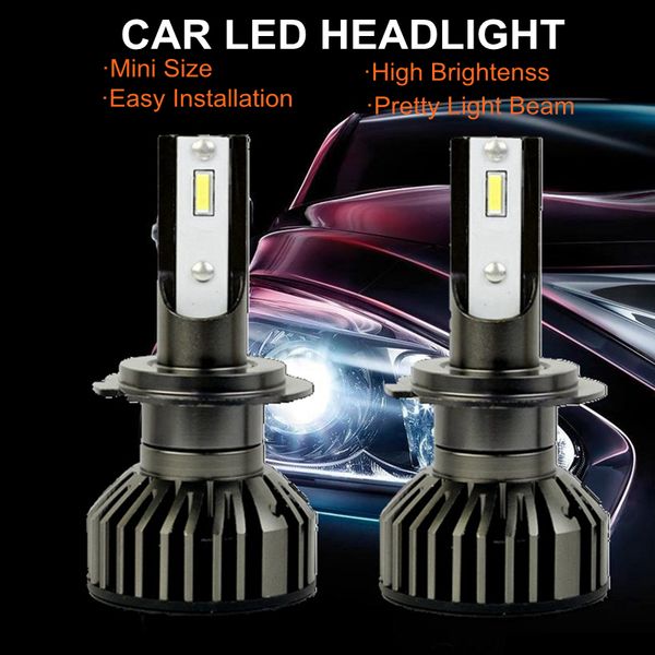 

1set car headlight bulbs led h7 9004 9007 9005 hb3 9006 hb4 6000k 9012 hir2 lampadine h4 led 12v corolla fog