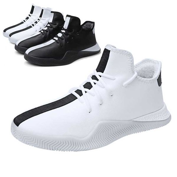 

pu shoes for men sneakers casual men fur warm shoes breathable tenis masculino adulto winter man trainers zapatos hombre sapatos, Black