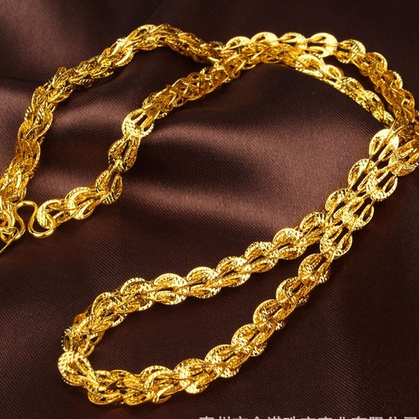 

clavicle necklace yellow gold filled mens chain link 48cm, Silver