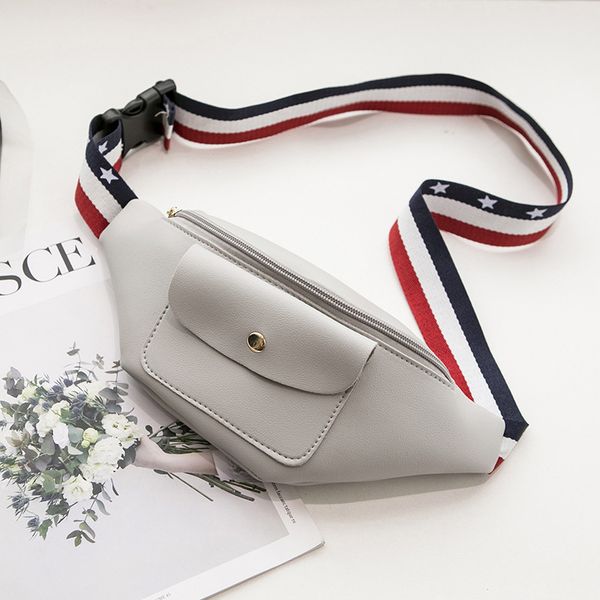 

qiuyin summer korean zip vintage pouch women/female waist bag sports fanny pack leather pouch cute belt bag bum crossbody chest