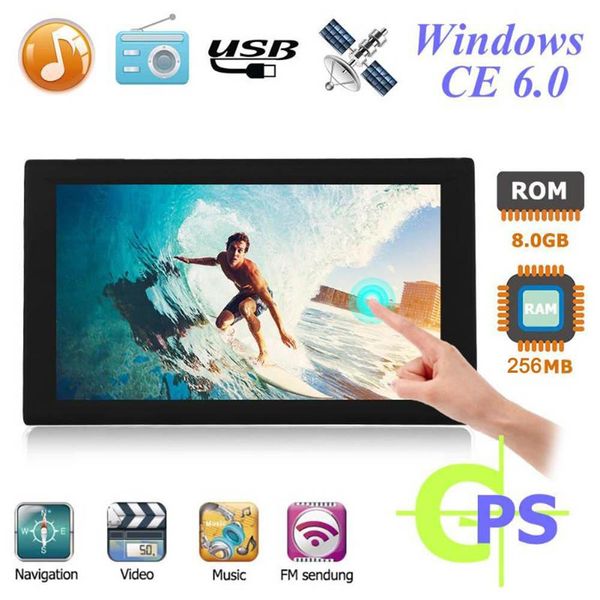

new car gps satellite navigation 9inch with 16g global map card support fm usb2.0 windows ce 6.0 built-in speaker gps navigator