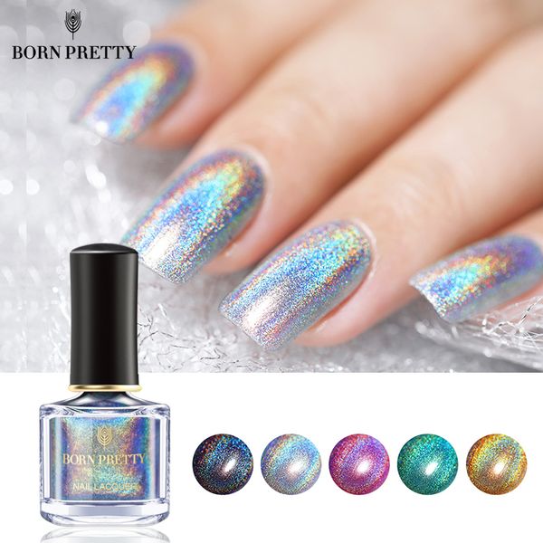 

born pretty deluxe holographic nail polish 6ml laser glitter graded lacquer long lasting colorful varnish nail art polish