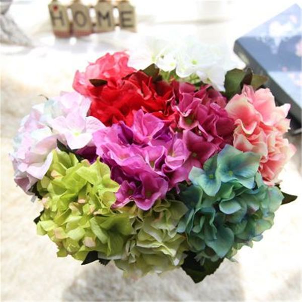 Acheter 2019 Nouveau Artificielle Boule De Soie Fleurs Bouquet Hortensia Pour La Décoration De Mariage Faux Fleurs Décor à La Maison Hortensias Pas