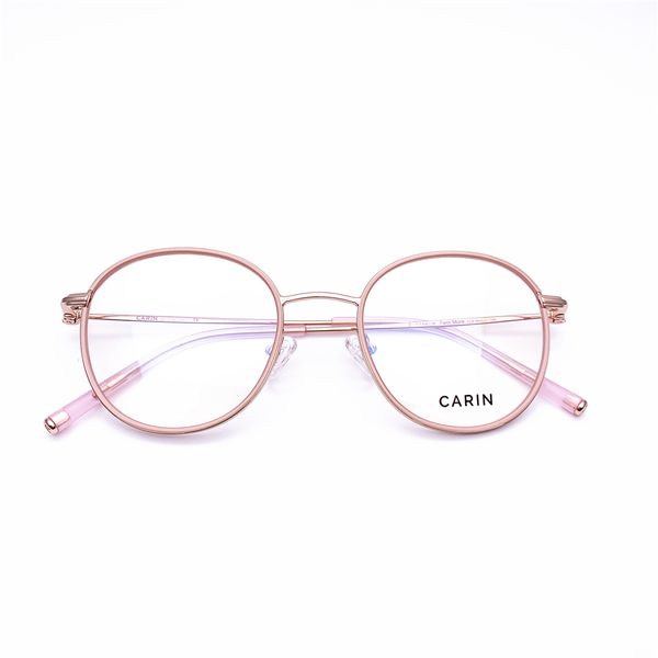 

carin korea brand womens full rim round retro combination glasses frames designer eyeglasses fashion prescription eyewear twin more, Silver